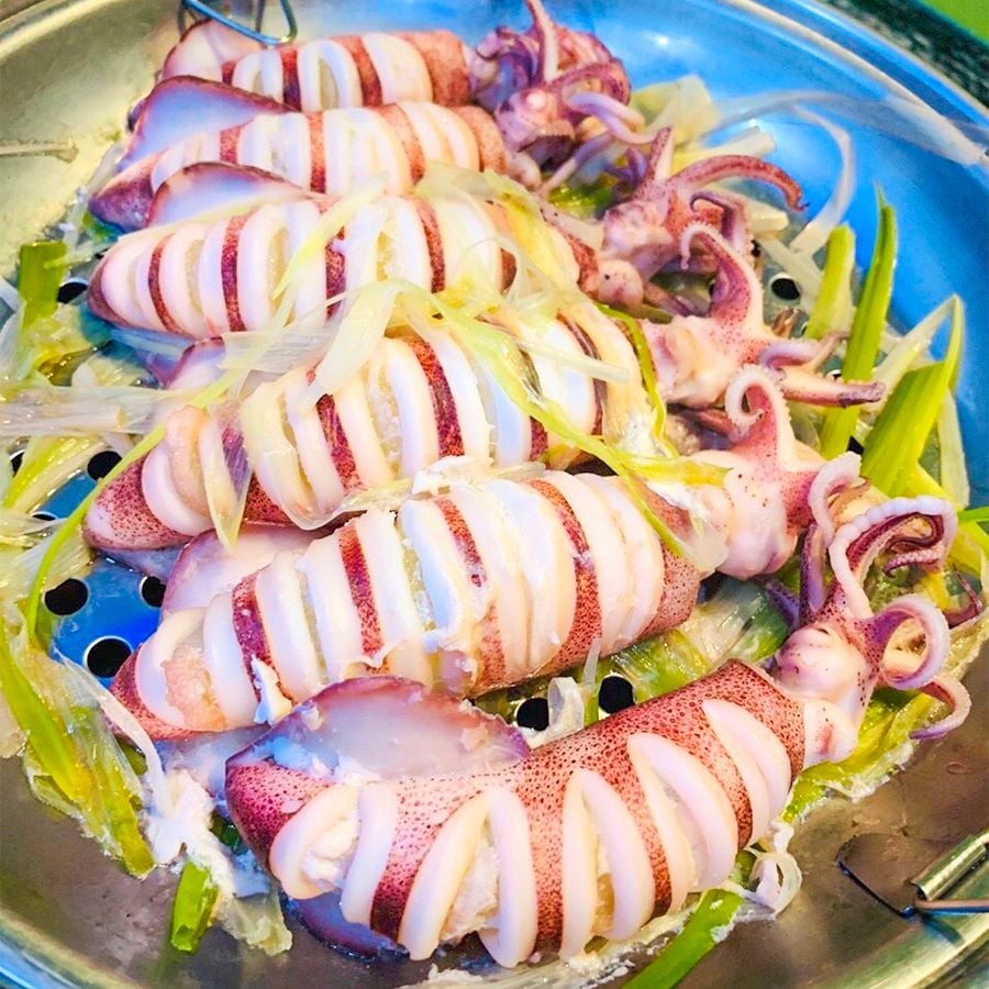 Mực hấp trứng